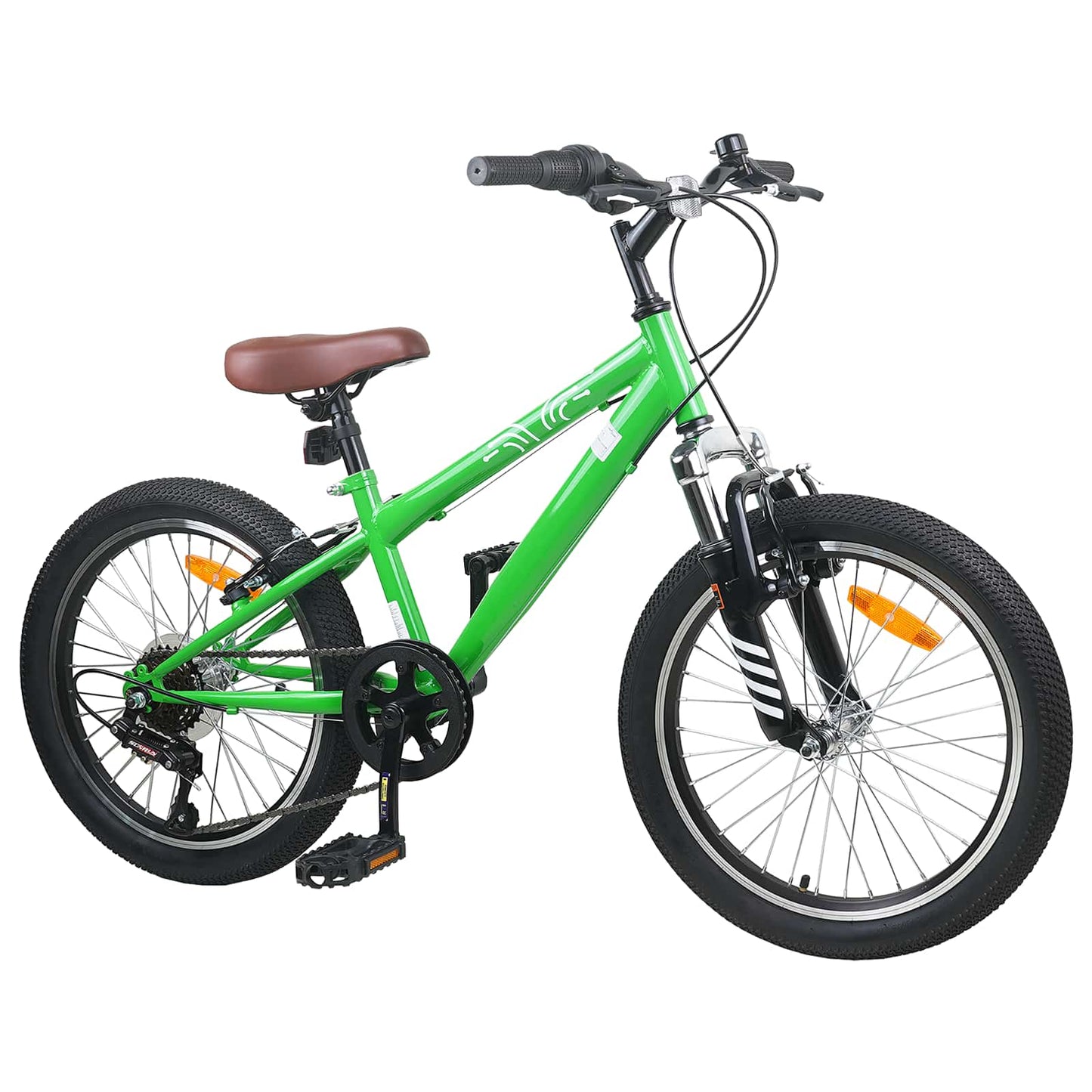 vidaXL Mountain Bike 24 Inches 6-Speed for 8-12 Years Old Green