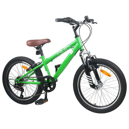 vidaXL Mountain Bike 24 Inches 6-Speed for 8-12 Years Old Green