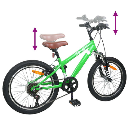 vidaXL Mountain Bike 24 Inches 6-Speed for 8-12 Years Old Green