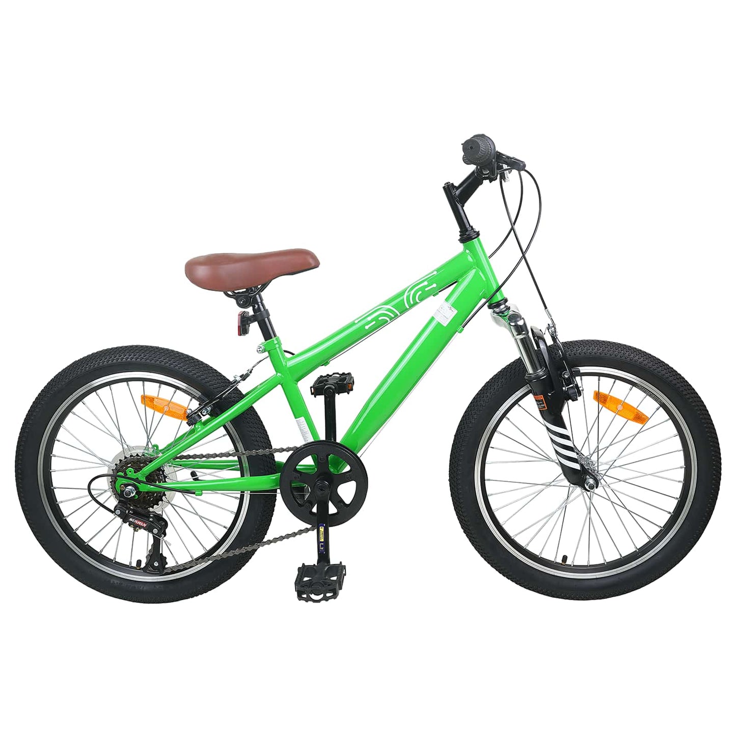 vidaXL Mountain Bike 24 Inches 6-Speed for 8-12 Years Old Green