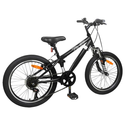 vidaXL Mountain Bike 20 Inches 6-Speed for 5-8 Years Old Black
