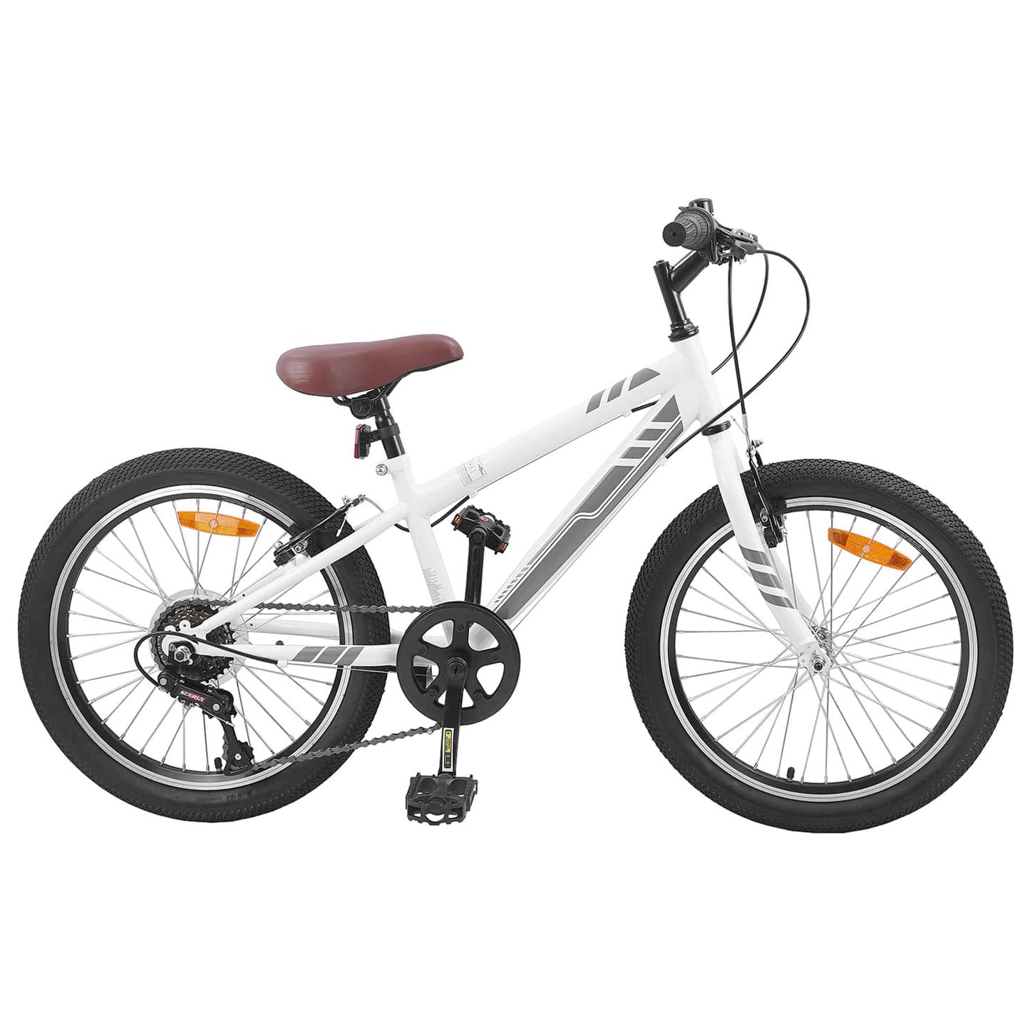 vidaXL Mountain Bike 20'' 6-Speed for 5-8 Years Old White