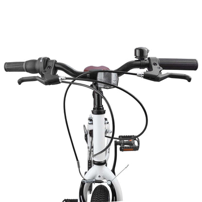 vidaXL Mountain Bike 24'' 6-Speed for 8-12 Years Old White