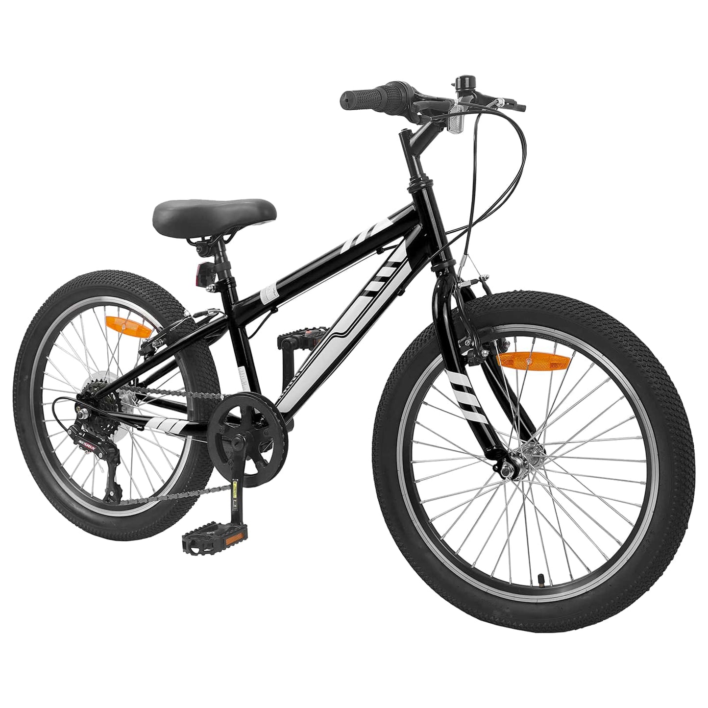 vidaXL Mountain Bike 20'' 6-Speed for 5-8 Years Old Black