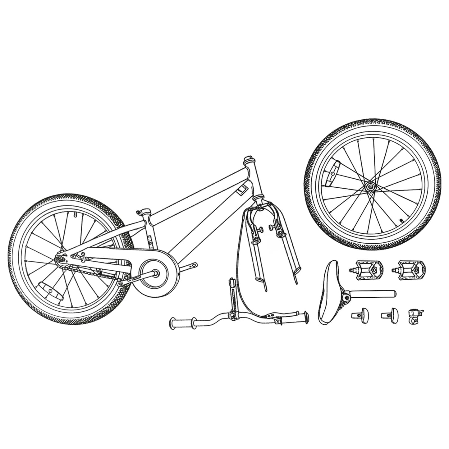 vidaXL Mountain Bike 20'' 6-Speed for 5-8 Years Old Black