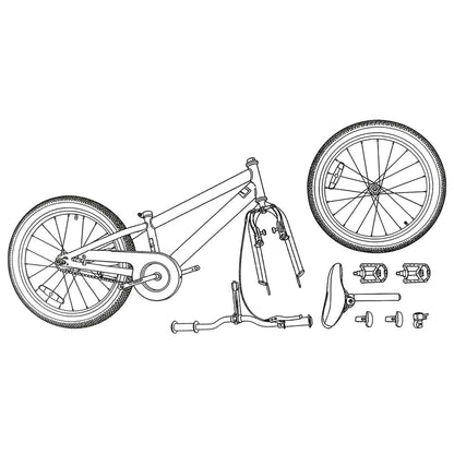 vidaXL Mountain Bike 20'' 6-Speed for 5-8 Years Old Black