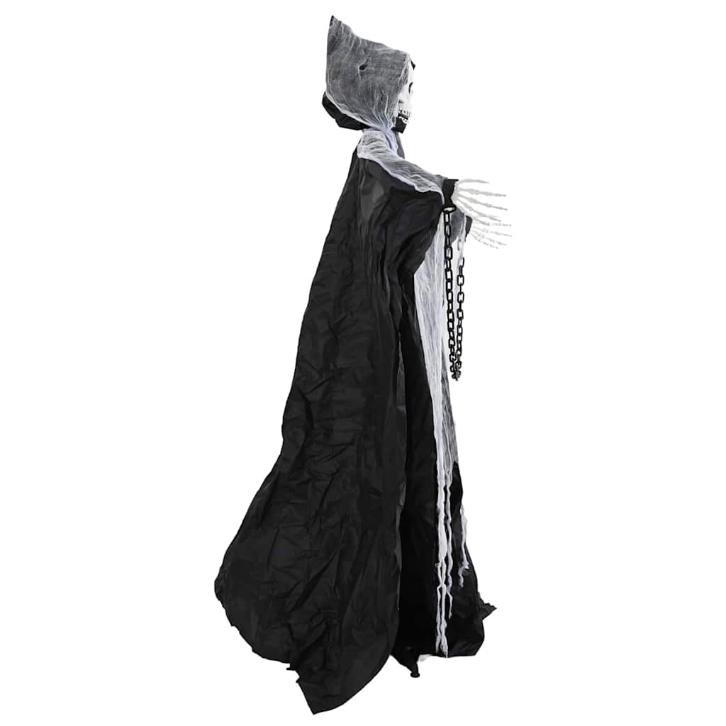 vidaXL Halloween Hanging Grim Reaper SPOOKA Black 112 x 164 cm
