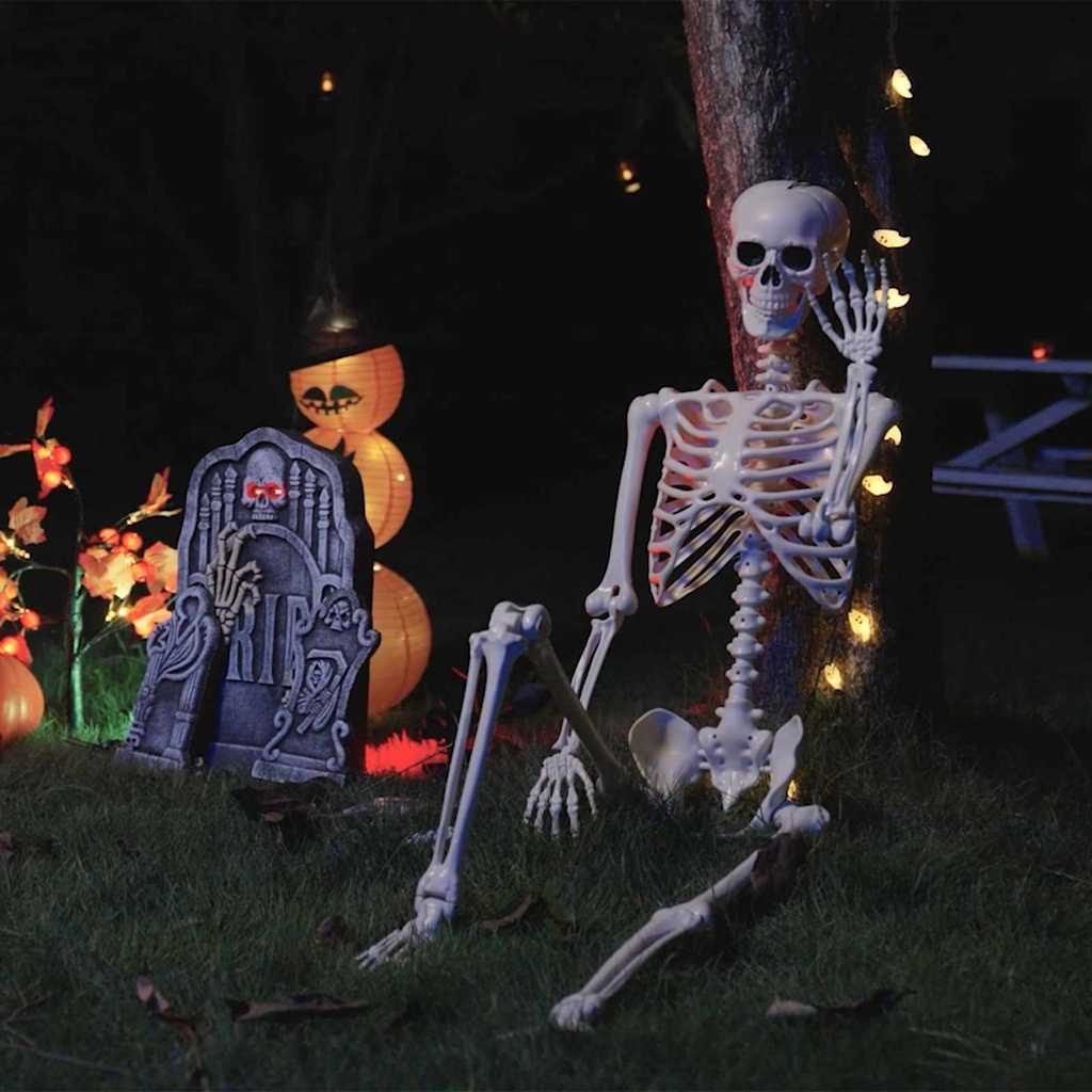 vidaXL Halloween Skeleton 2 pcs White 85 cm PVC