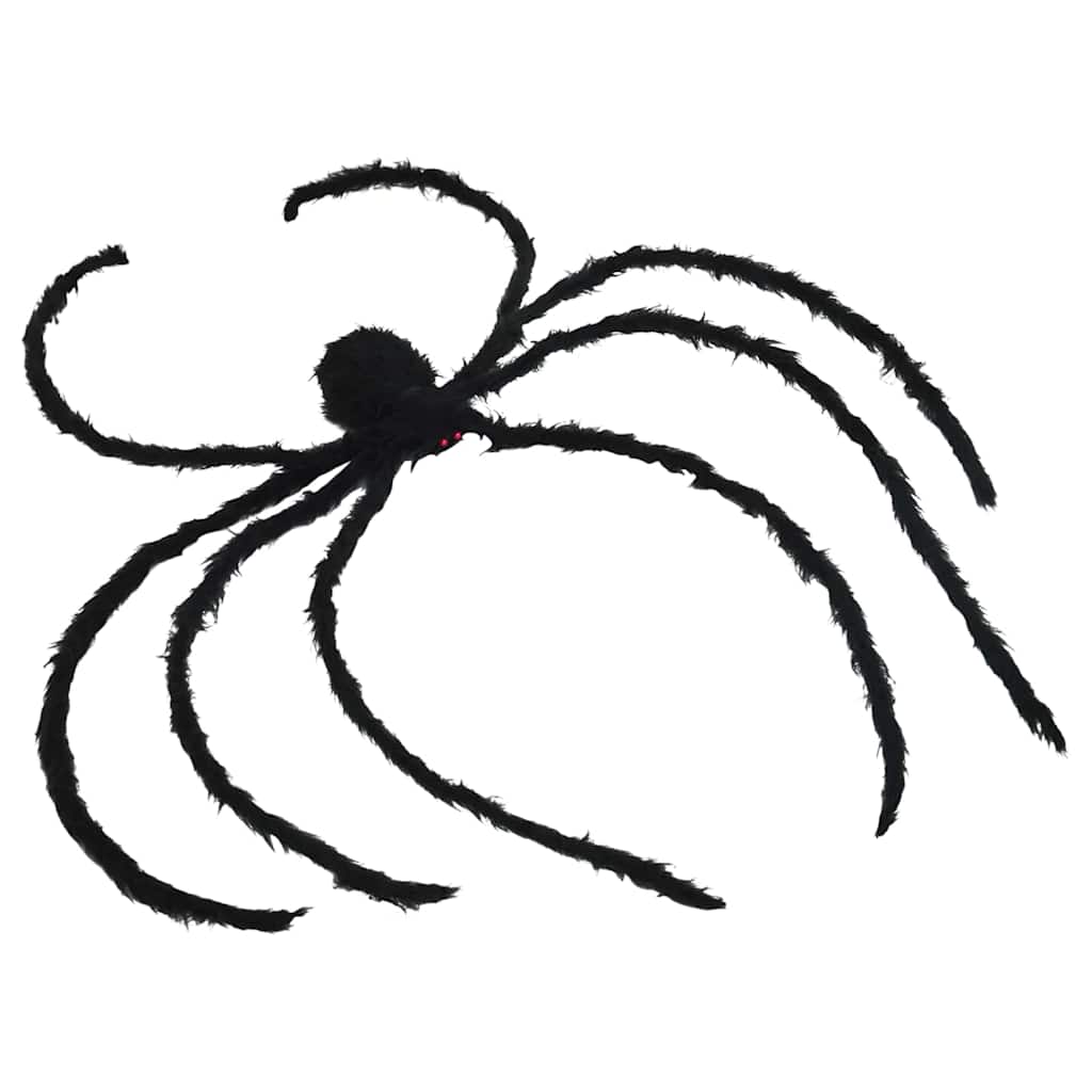 vidaXL Halloween Spider Decoration 3 pcs Black 200 cm Polyester
