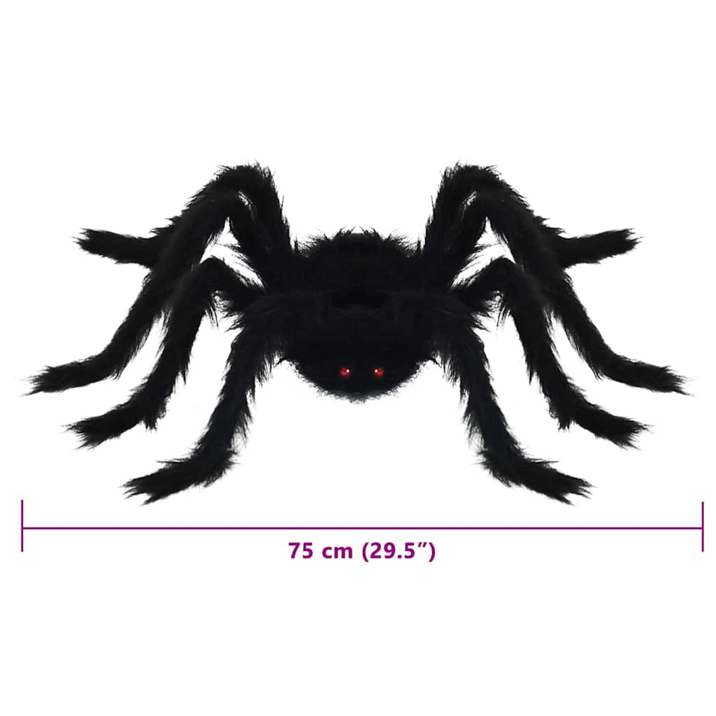 vidaXL Halloween Spider Decoration 6 pcs Black 75 cm Polyester