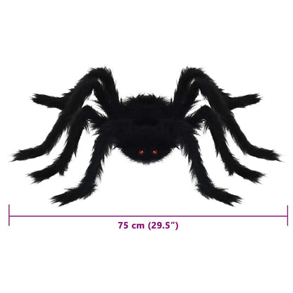 vidaXL Halloween Spider Decoration 6 pcs Black 75 cm Polyester