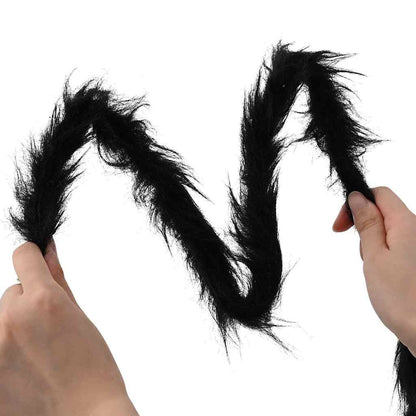 vidaXL Halloween Spider Decoration with Webs 2 pcs Black white 200 cm