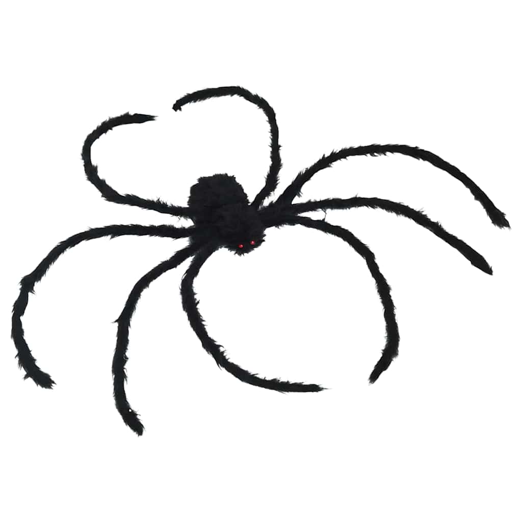 vidaXL Halloween Spider Decoration with Webs 4 pcs Black white 150 cm