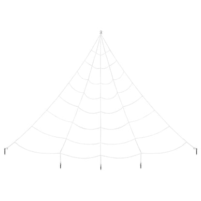 vidaXL Halloween Spider Decoration with Webs 4 pcs Black white 150 cm