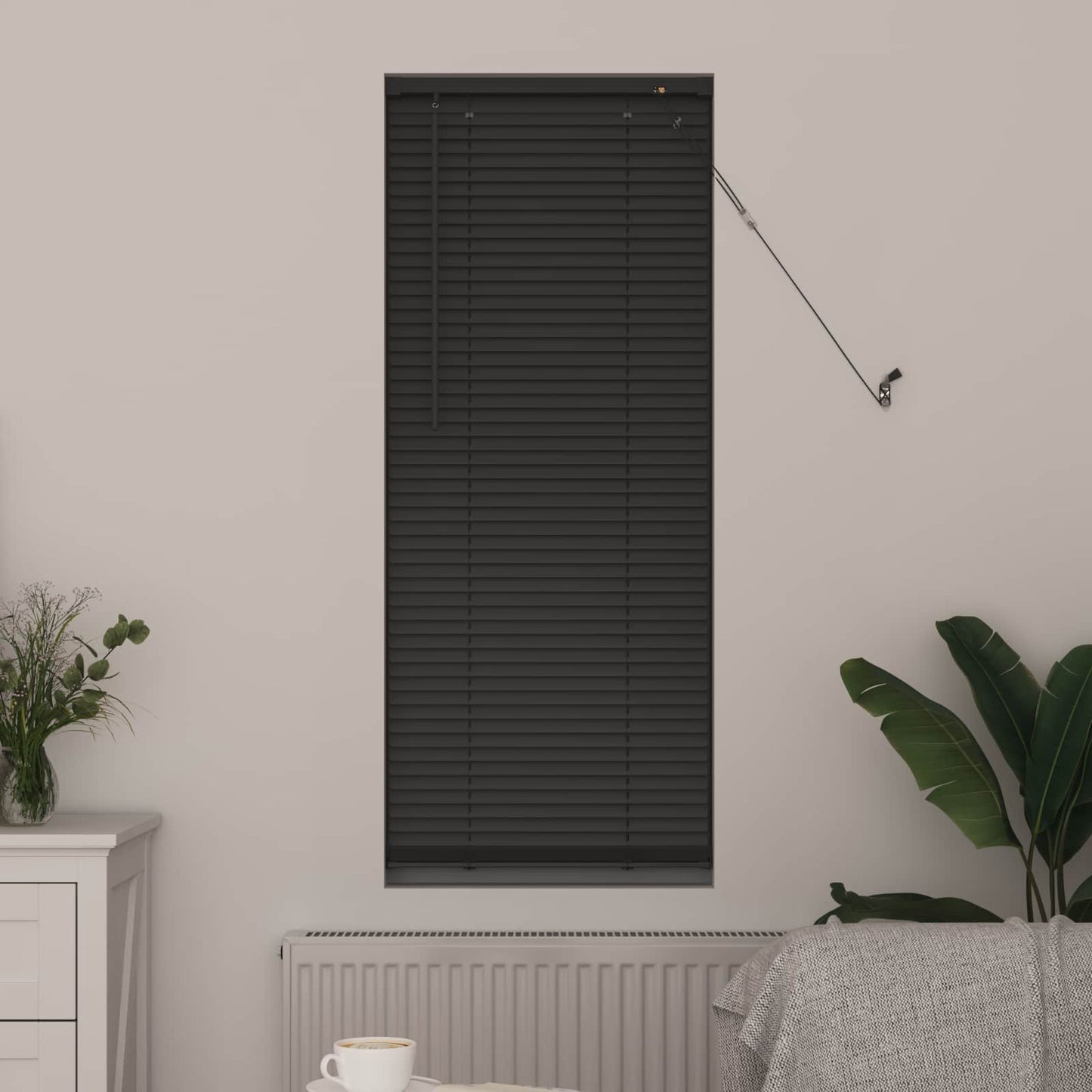 vidaXL Venetian Blind Silver Grey 150 x 60 cm 25 mm PVC