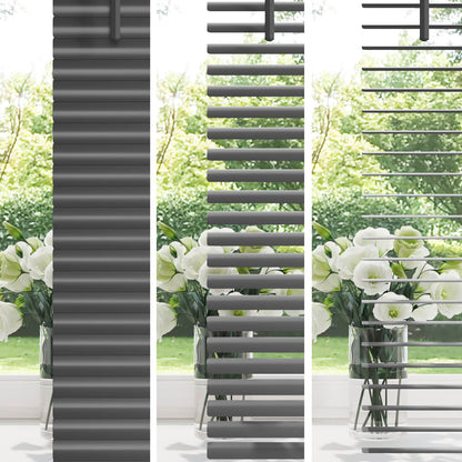 vidaXL Venetian Blind Manual Adjustable Silver Grey 150 x 70 cm PVC