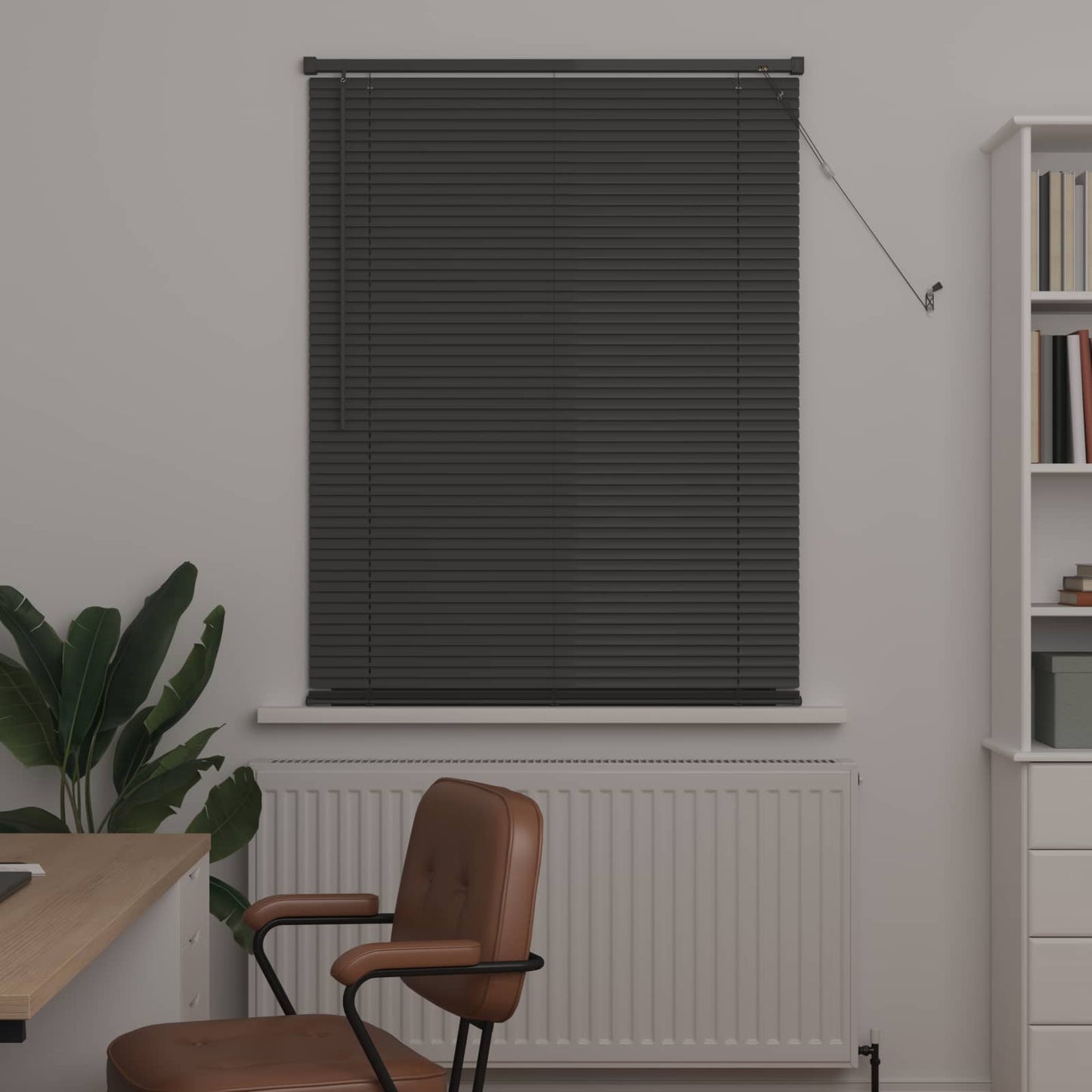 vidaXL Venetian Blind Silver Grey 150 x 90 cm 25 mm PVC