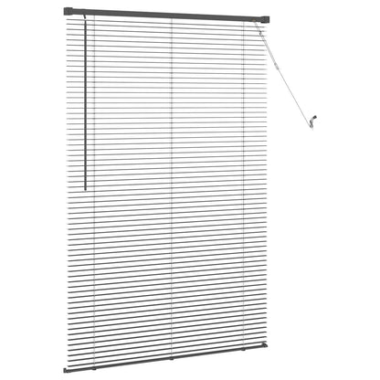vidaXL Venetian Blind Silver Grey 150 x 90 cm 25 mm PVC