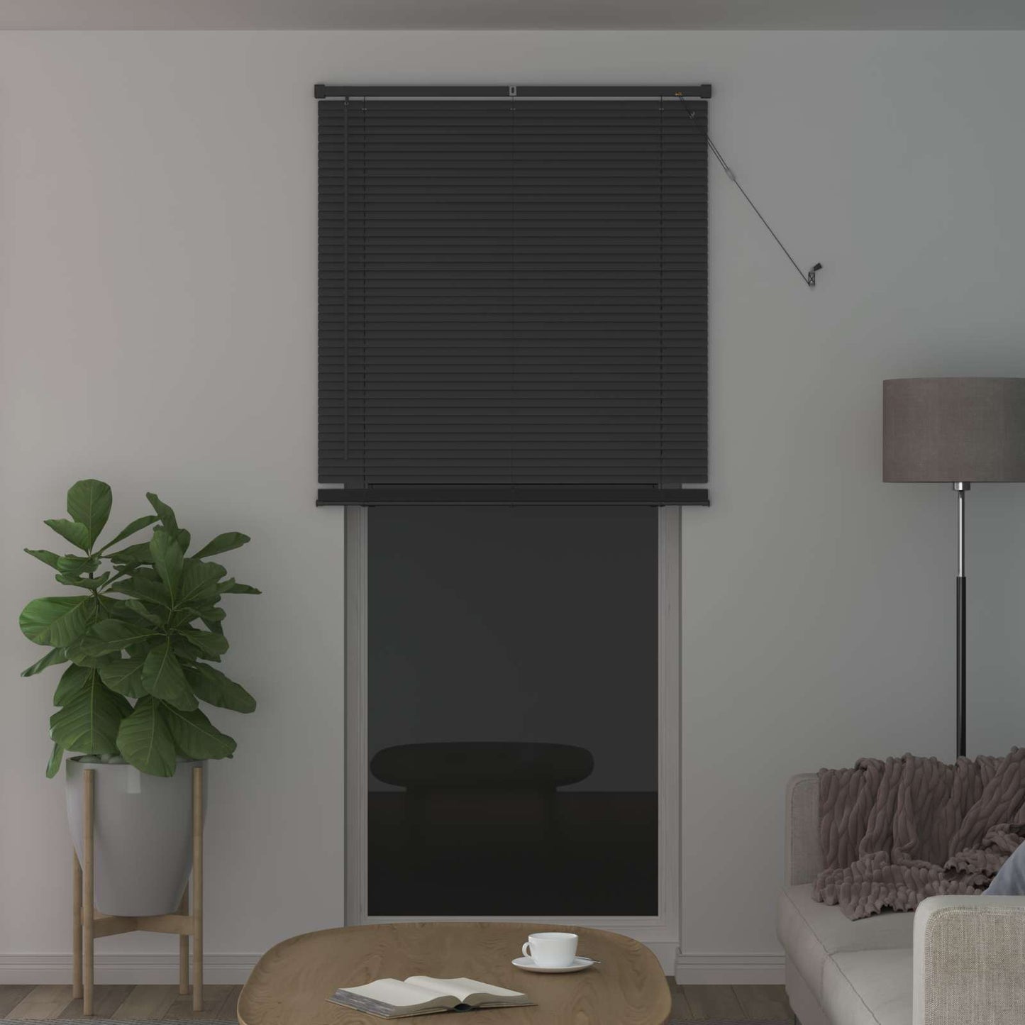 vidaXL Venetian Blind Silver Grey 213 x 80 cm 25 mm PVC