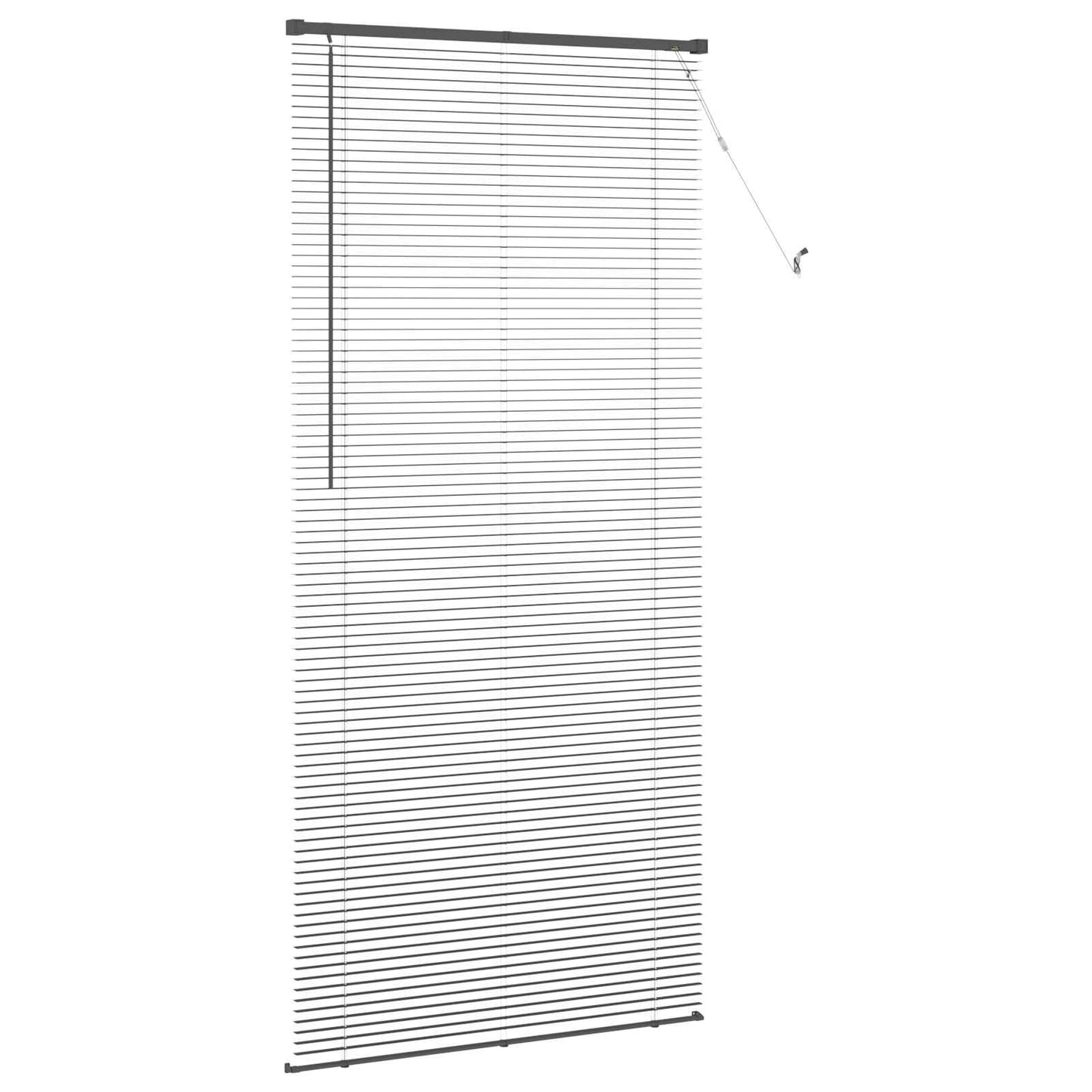 vidaXL Venetian Blind Silver Grey 213 x 90 cm 25 mm PVC