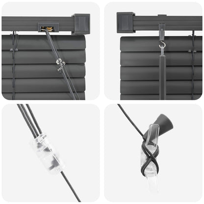 vidaXL Venetian Blind Silver Grey 213 x 100 cm 25 mm PVC
