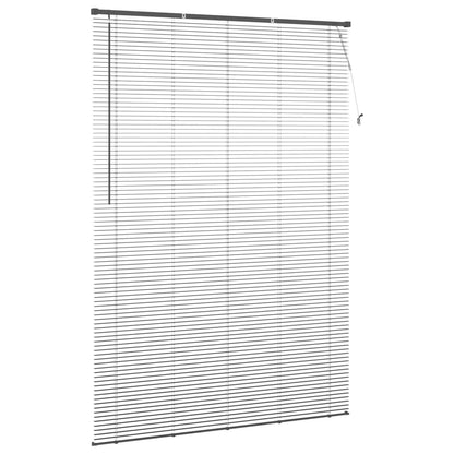 vidaXL Venetian Blind Silver Grey 213 x 130 cm 25 mm PVC