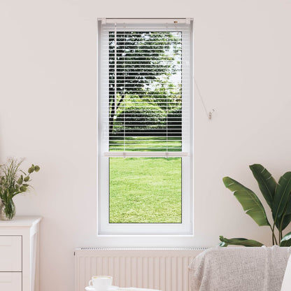 vidaXL Venetian Blind White 150 x 50 cm 25 mm PVC