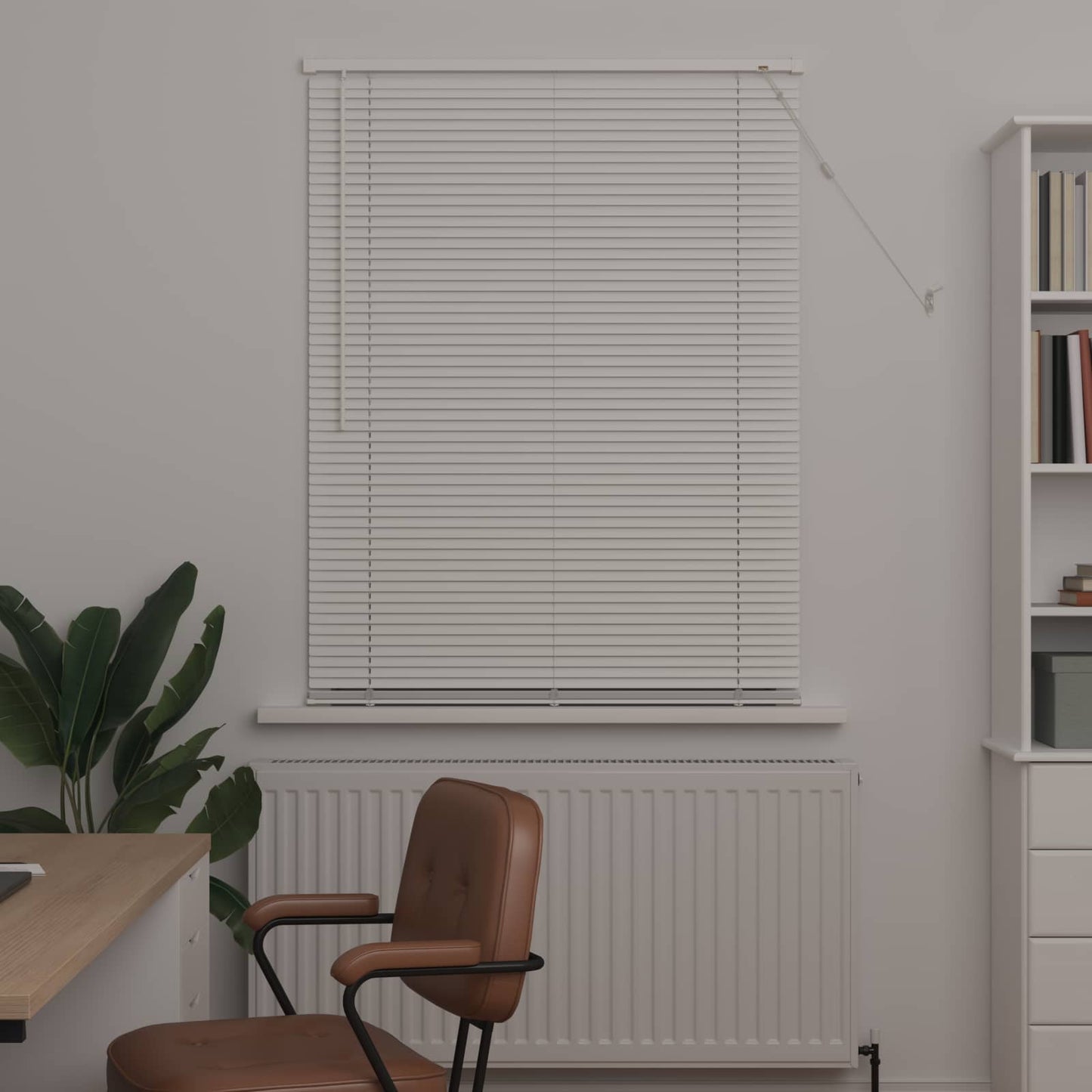 vidaXL Venetian Blind White 150 x 80 cm 25 mm PVC