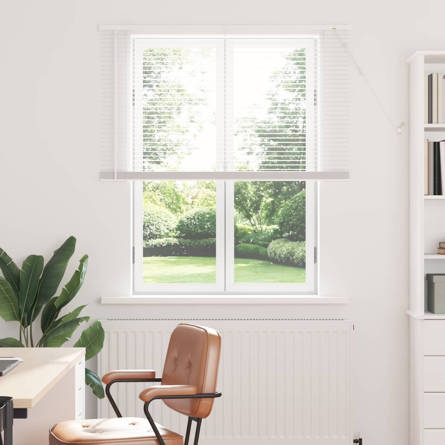vidaXL Venetian Blind White 150 x 120 cm PVC