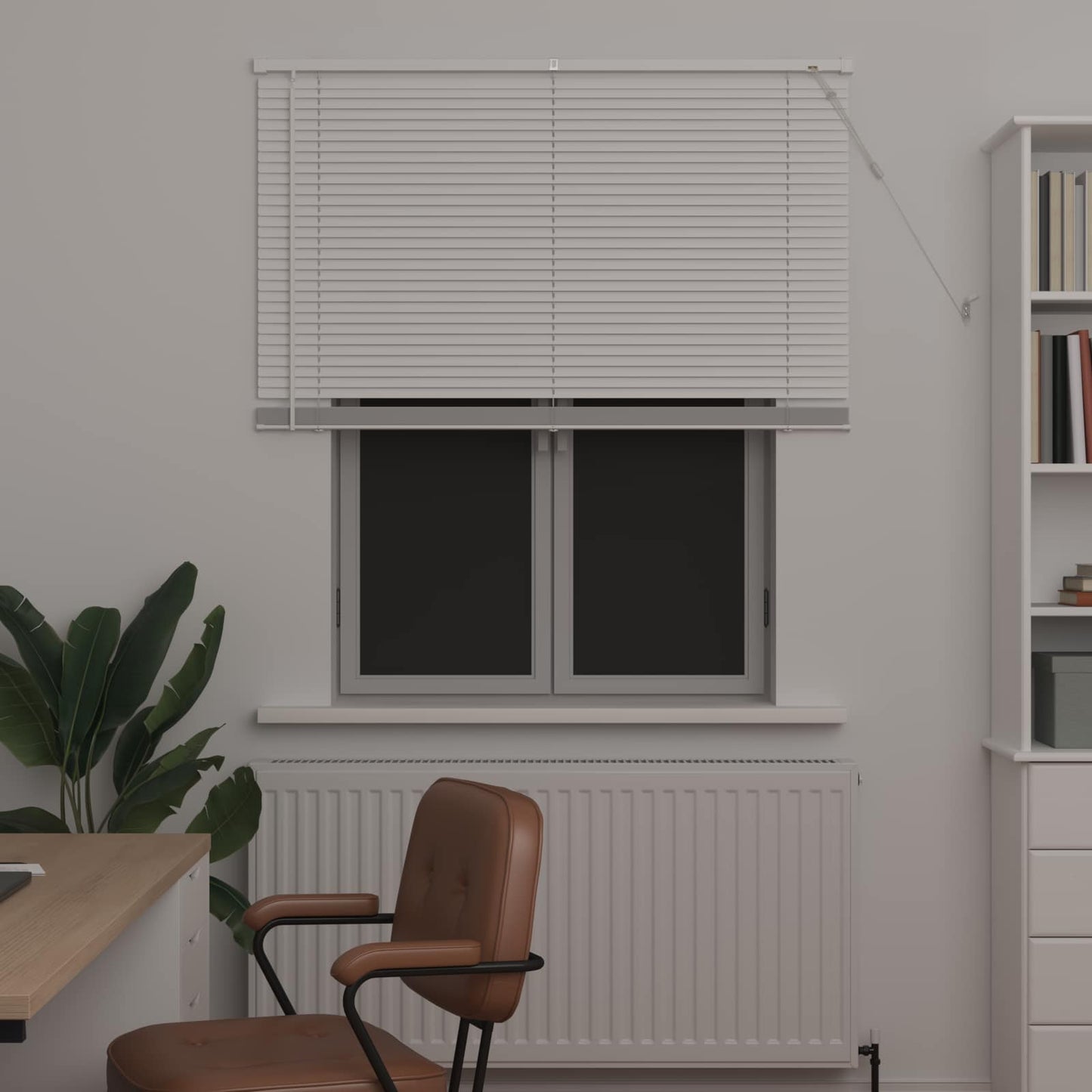vidaXL Venetian Blind White 150 x 120 cm PVC