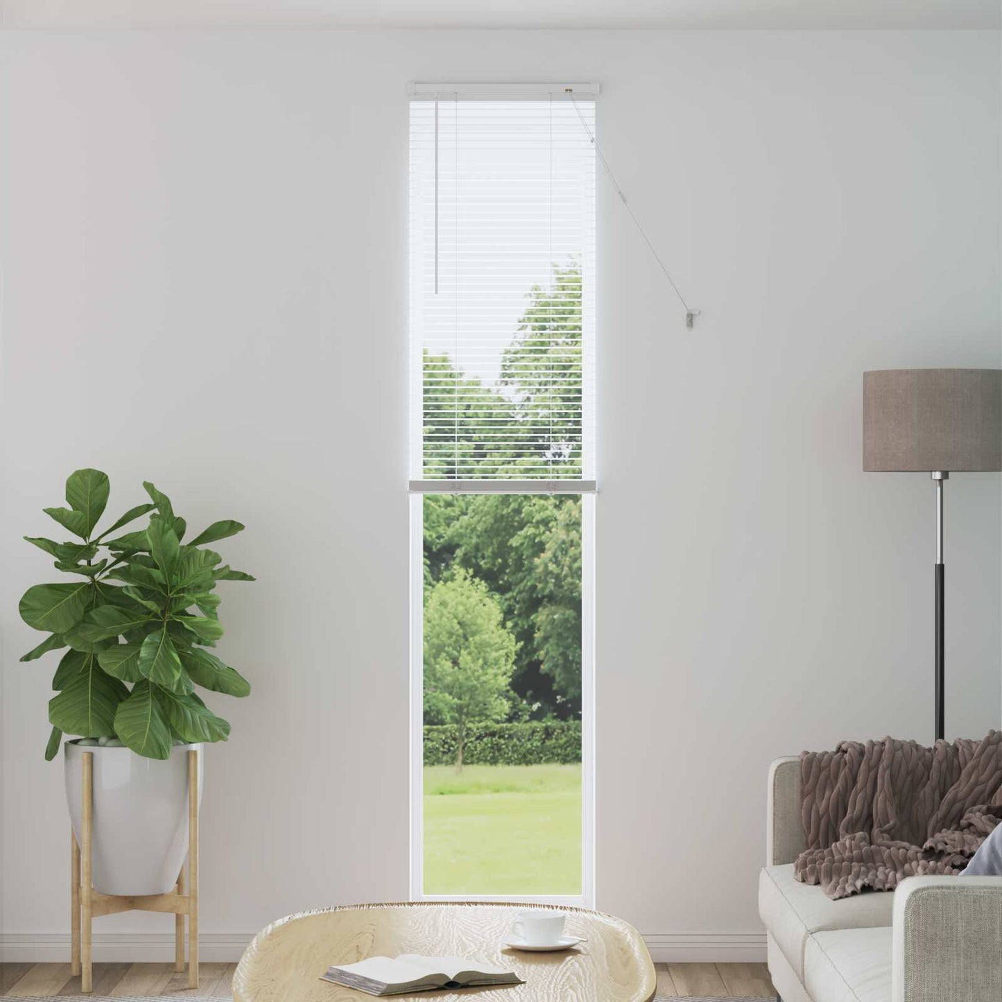vidaXL Venetian Blind White 213 x 50 cm 25 mm PVC