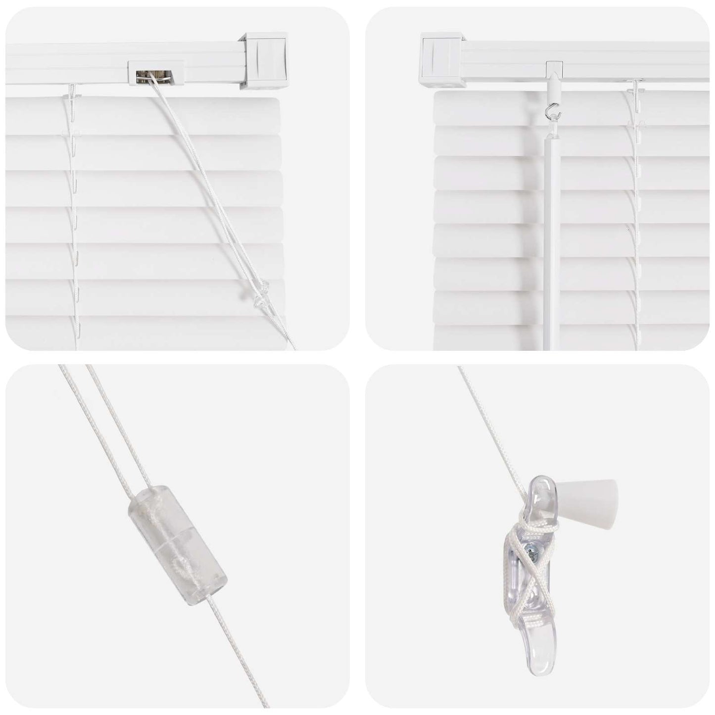 vidaXL Venetian Blind White 213 x 120 cm PVC