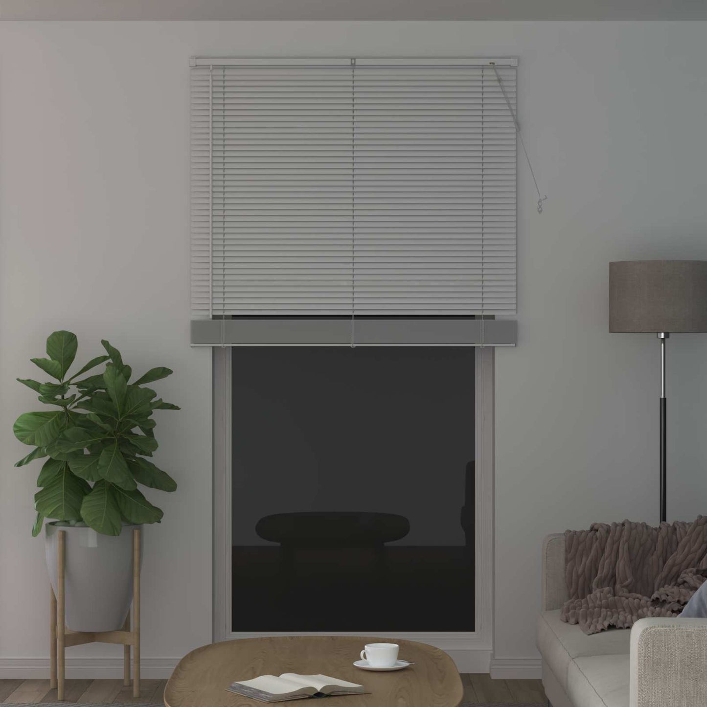 vidaXL Venetian Blind White 213 x 120 cm PVC