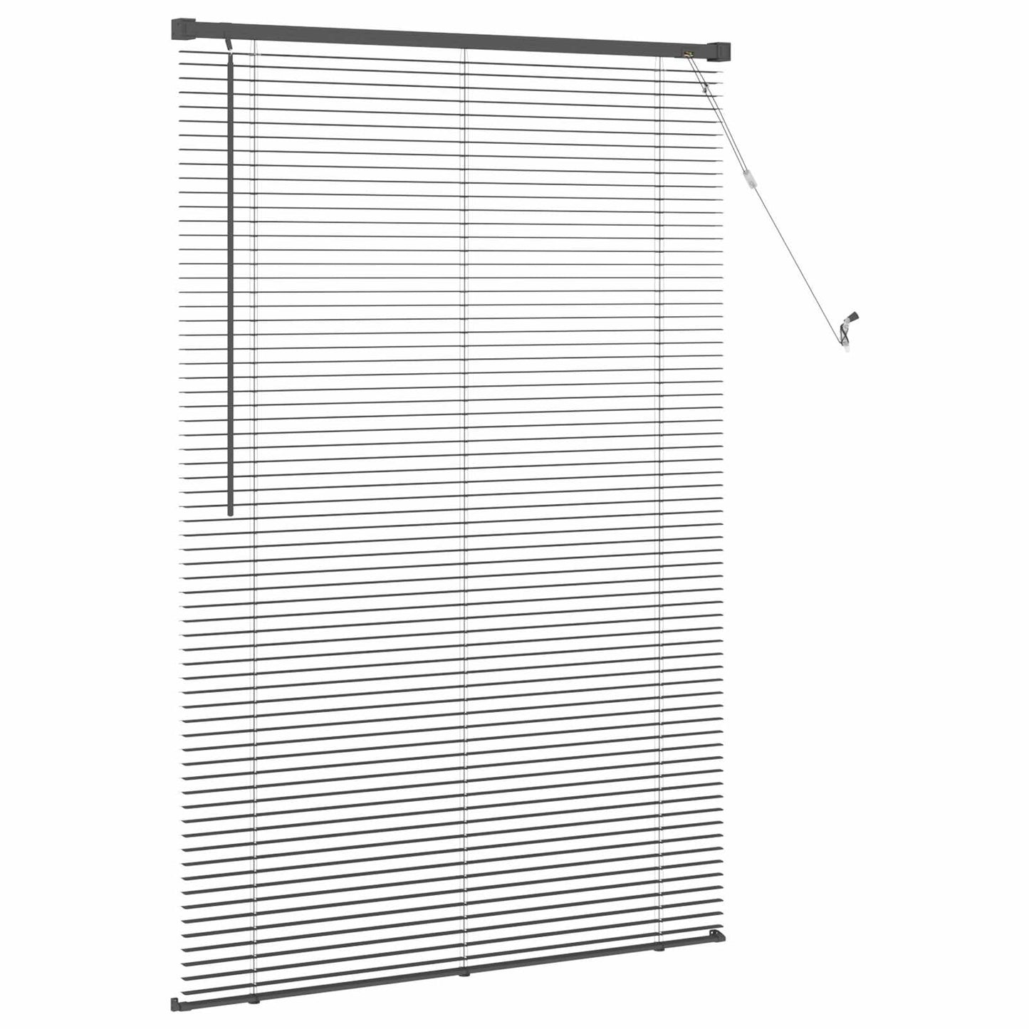 vidaXL Venetian Blind Black 150 x 90 cm 25 mm PVC