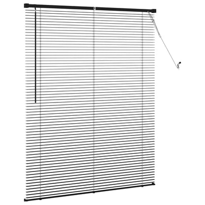 vidaXL Venetian Blind Black 150 x 120 cm 25 mm PVC