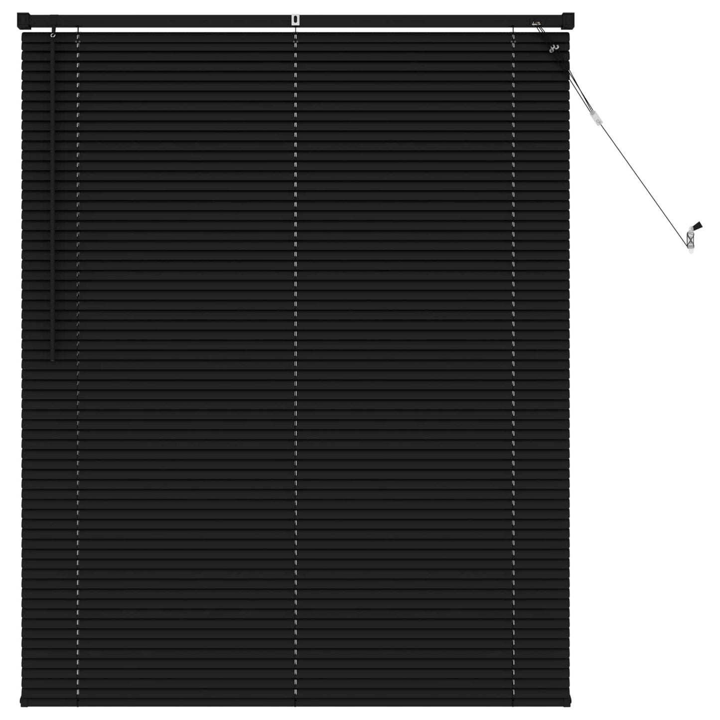 vidaXL Venetian Blind Black 150 x 120 cm 25 mm PVC