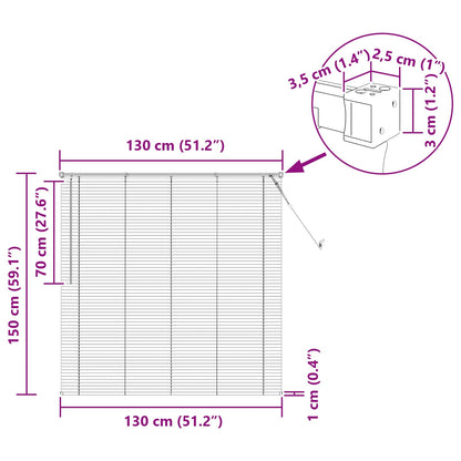 vidaXL Venetian Blind Black 150 x 130 cm 25 mm PVC