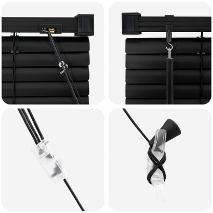 vidaXL Venetian Blind Black 150 x 150 cm 25 mm PVC
