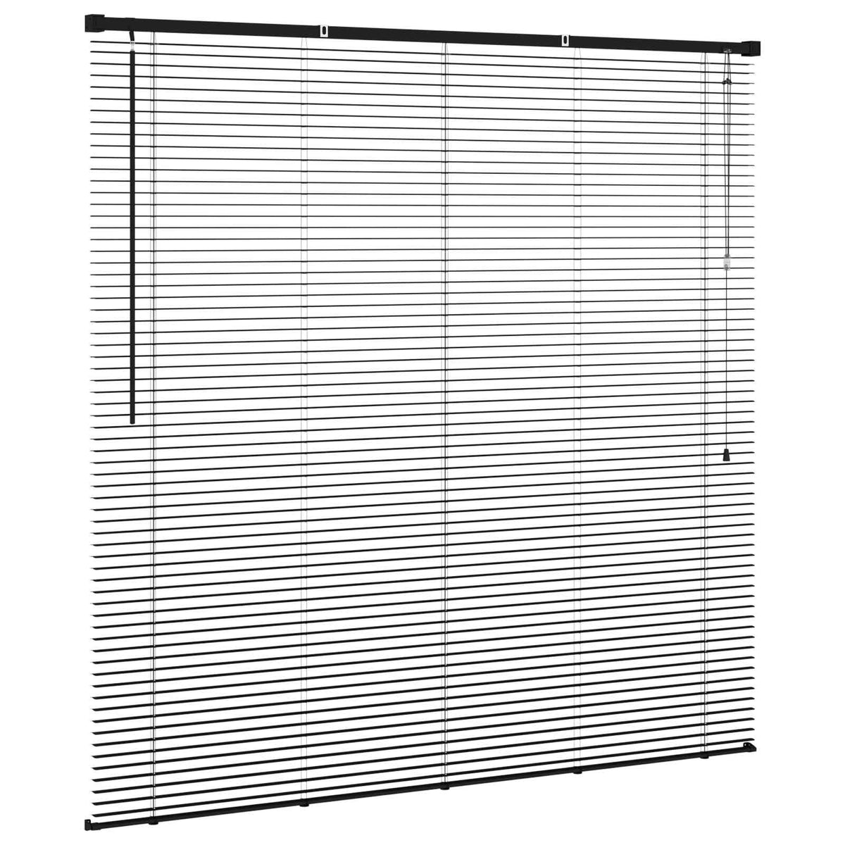 vidaXL Venetian Blind Black 150 x 150 cm 25 mm PVC
