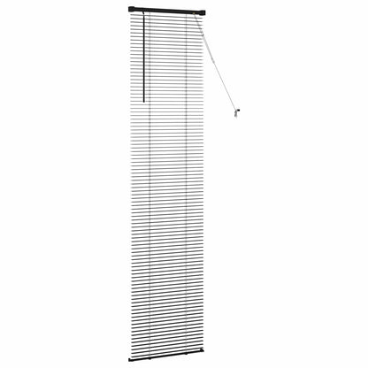 vidaXL Venetian Blind Black 213 x 50 cm 25 mm PVC