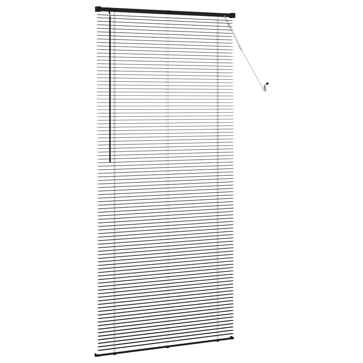 vidaXL Venetian Blind Black 213 x 90 cm 25 mm PVC