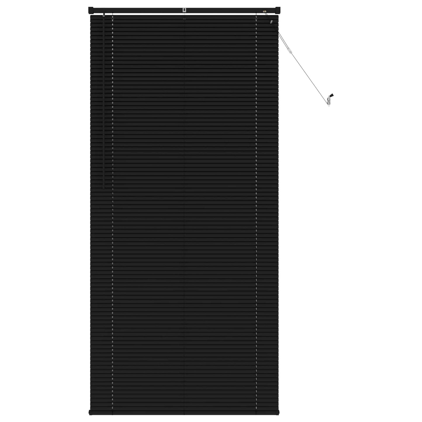 vidaXL Venetian Blind Black 213 x 90 cm 25 mm PVC