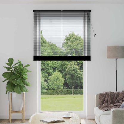 vidaXL Venetian Blind Black 213 x 110 cm 25 mm PVC