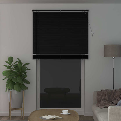 vidaXL Venetian Blind Black 213 x 120 cm 25 mm PVC