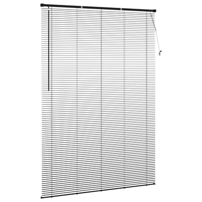 vidaXL Venetian Blind Black 213 x 150 cm 25 mm PVC