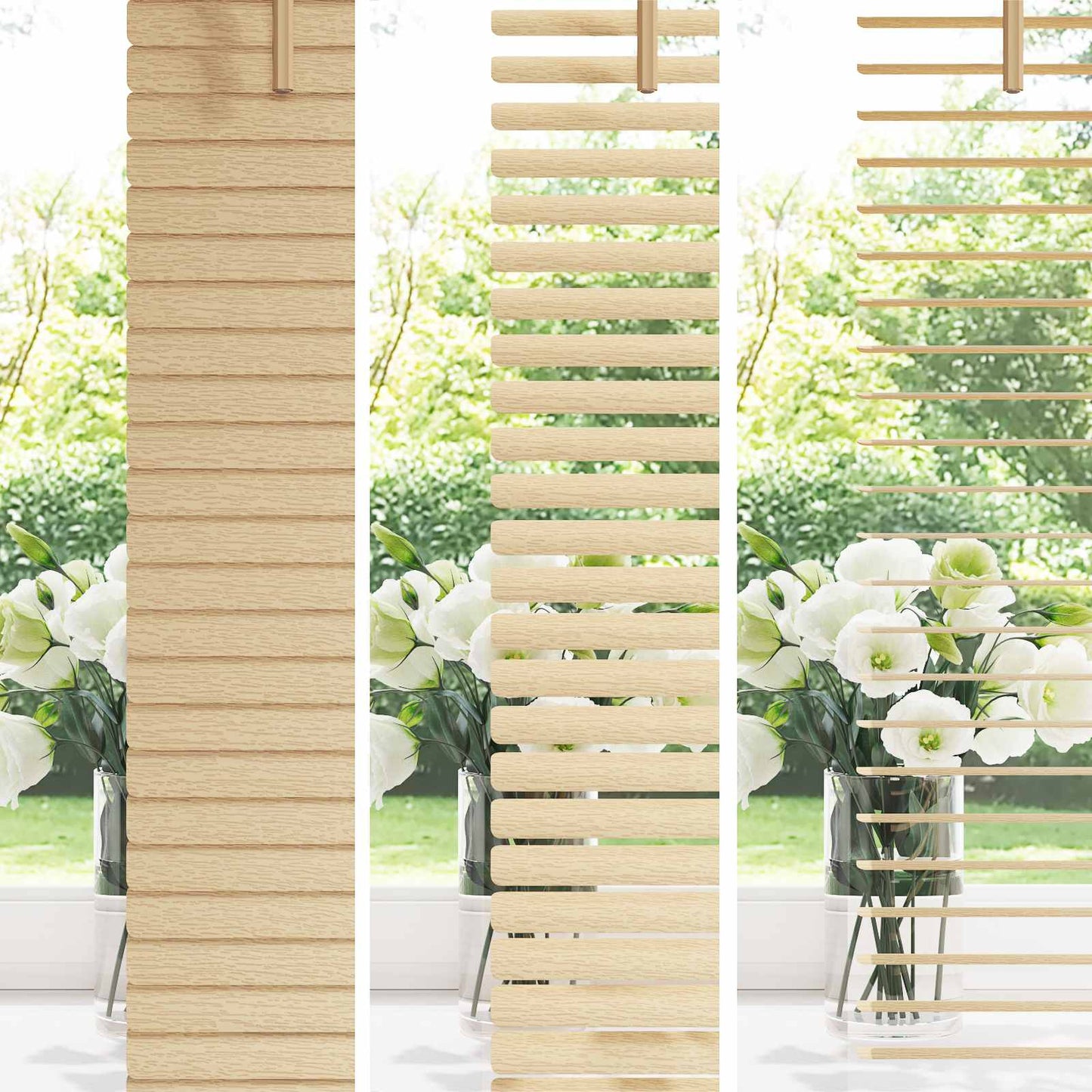 vidaXL Venetian Blind Light Brown with Pattern 213 x 40 cm 25 mm PVC