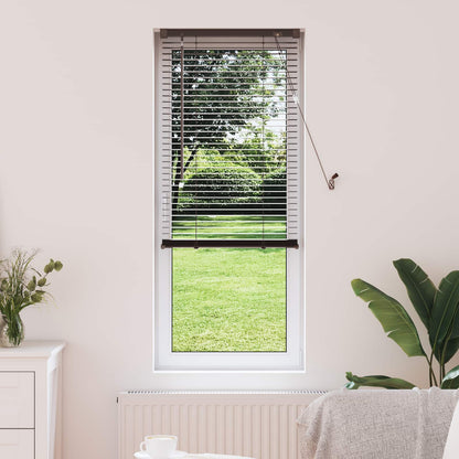 vidaXL Venetian Blind Dark Brown with Pattern 150 x 60 cm 25 mm PVC