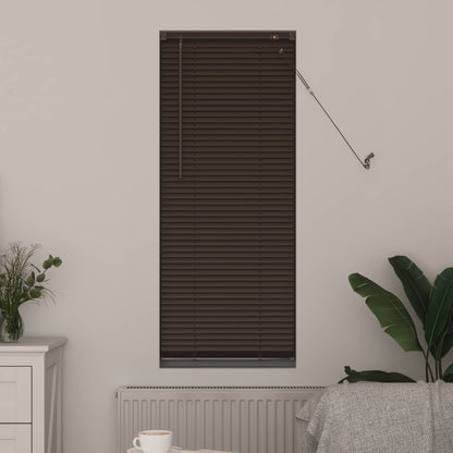 vidaXL Venetian Blind Dark Brown with Pattern 150 x 60 cm 25 mm PVC