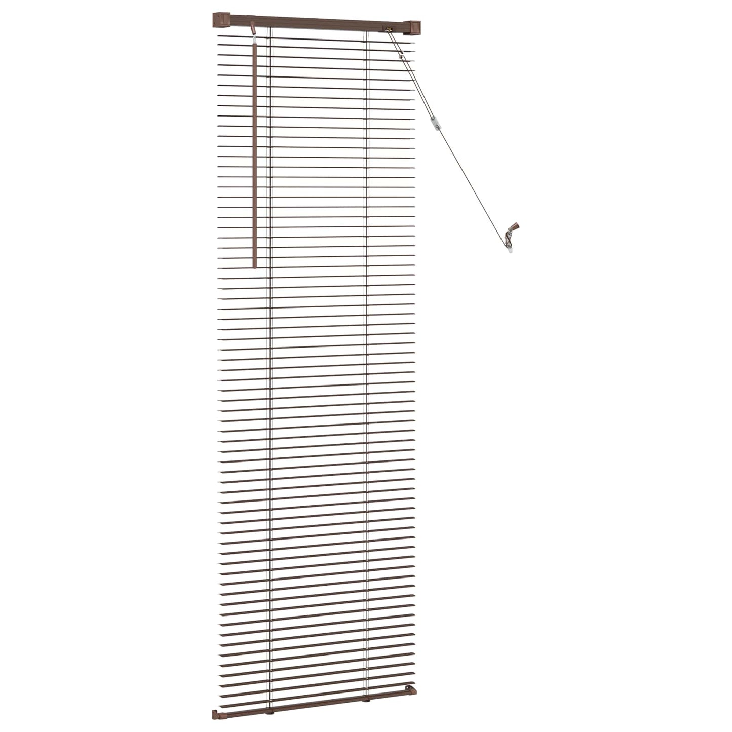 vidaXL Venetian Blind Dark Brown with Pattern 150 x 60 cm 25 mm PVC