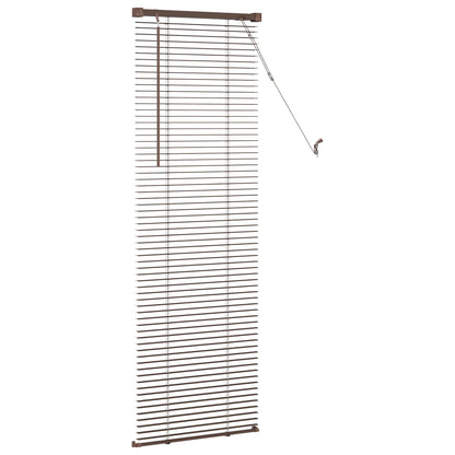vidaXL Venetian Blind Dark Brown with Pattern 150 x 60 cm 25 mm PVC